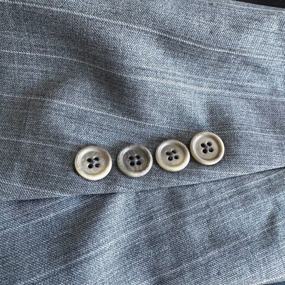 Brooks Brothers 346 Stretch Grey Striped 2 Piece Wool Suit 42L 36x31 - Picture 16 of 16